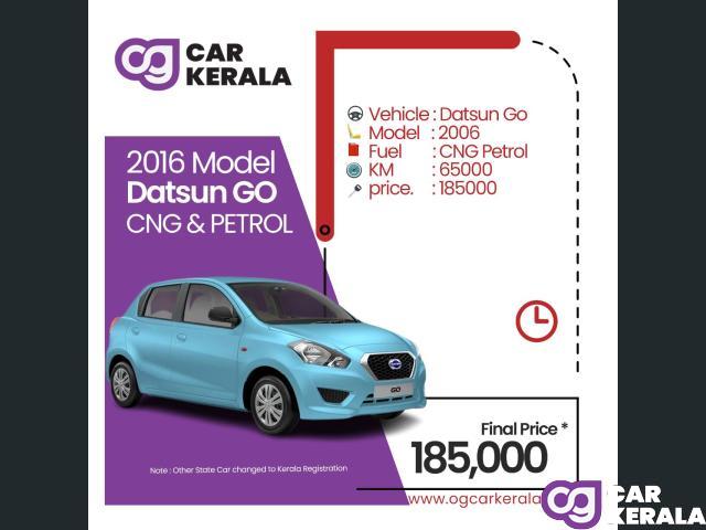 2016 Model  Datsun GO CNG & Petrol Car Kerala Registration